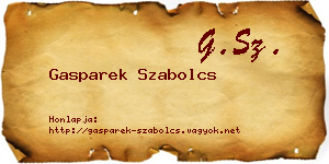 Gasparek Szabolcs névjegykártya